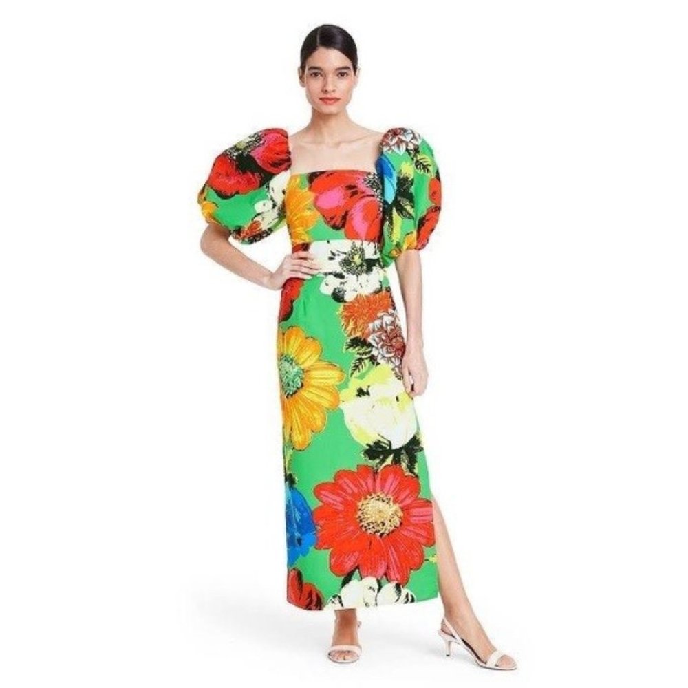 Christopher John Rogers For Target Floral Puff Sleeve Dress NWT